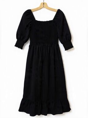 Sim & Sam Cotton Smocked Midi Dress